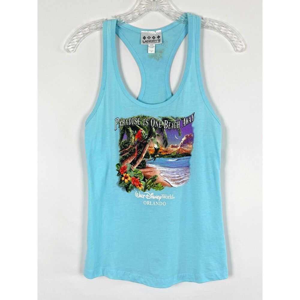 Rainforest Cafe Disney World Orlando "Paradise Is One Beach Away" Tank Top Small